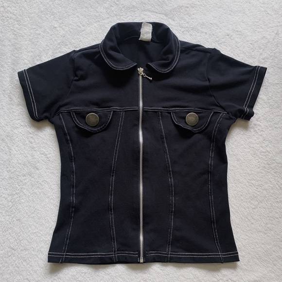 funky vintage contrast stitch shirt🍋🍒🍏🍊 - Picture 1 of 4